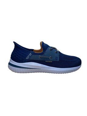 Skechers Men’s Navy Mesh Vegan Slip-Ins Memory Foam Wide Fit Sneakers Size 12